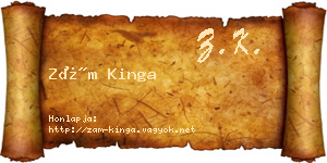 Zám Kinga névjegykártya